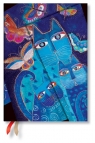 Kalendarz 2020 książkowy Midi Horizontal Blue Cats & Butterflies 12m