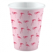Kubki papierowe flamingi 250ml 8szt