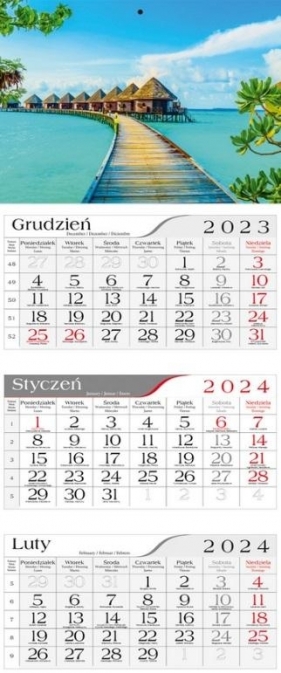 Kalendarz 2024 Trójdzielny Orientalne wakacje