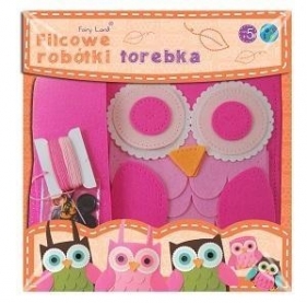Filcowe robótki Torba sowa - różowa (FCB148)