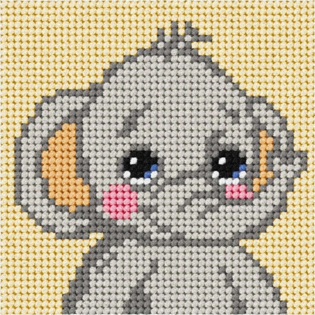 Haft. Moje pierwsze wyszywanie - Słonik