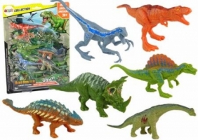 Zestaw figurki dinozaury kolorowe 6 szt