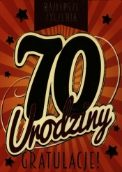 Karnet 70 Urodziny B6 mix wzorów