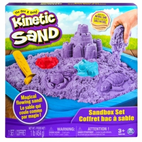 Kinetic Sand: Piasek kinetyczny 454g - Zamek. Zestaw z piaskownicą - Fioletowy (6024337/20106638)
