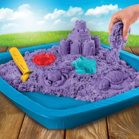 Kinetic Sand: Piasek kinetyczny 454g - Zamek. Zestaw z piaskownicą - Fioletowy (6024337/20106638)