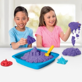 Kinetic Sand: Piasek kinetyczny 454g - Zamek. Zestaw z piaskownicą - Fioletowy (6024337/20106638)