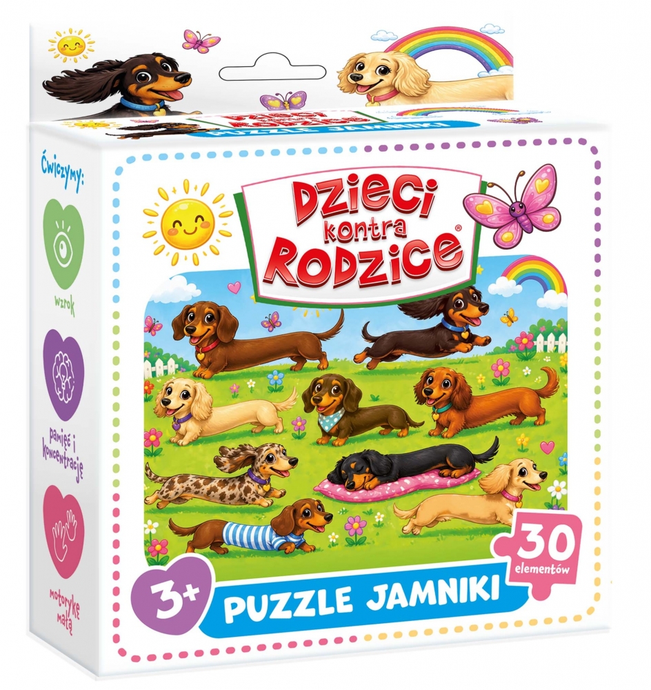 Dzieci kontra Rodzice. Puzzle Jamniki