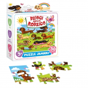 Dzieci kontra Rodzice. Puzzle Jamniki