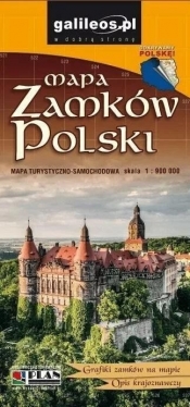 Mapa Zamków Polski 1:900 000 w.2023 - poraca zbiorowa