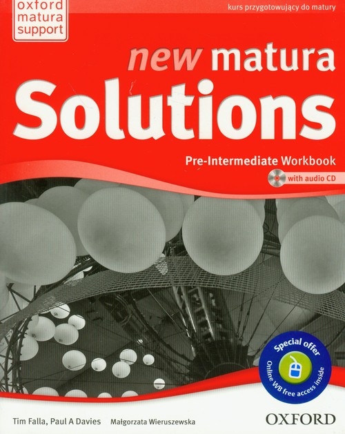 New Matura Solutions Pre-Intermediate Workbook z płytą CD