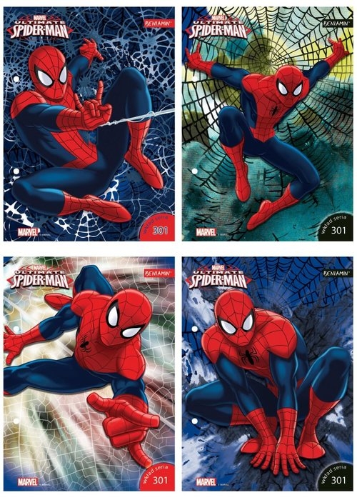 Wkłady do segregatora A5 Spider-Man 8 kartek z kolorowankami mix (603172)