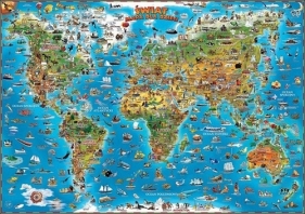 Świat mapa dla dzieci Listwa