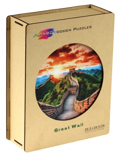 Puzzle 200 drewniane kolorowe Wielki Mur Chiński