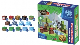 Zestaw klocków magnetycznych AstraFun Pixel One Dżungla - 64 szt.