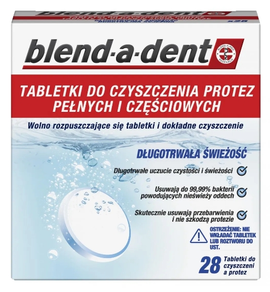 blend-a-dent, Tabletki do czyszczenia protez, 28 szt