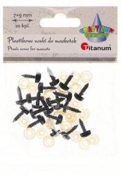 Nosy do maskotek plastikowe trójkątne 9x7mm 20szt