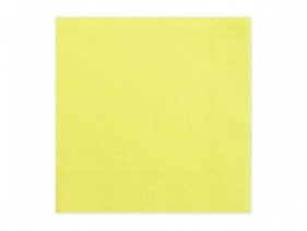 Serwetki trójwarstwowe żółte 33x33cm 20szt