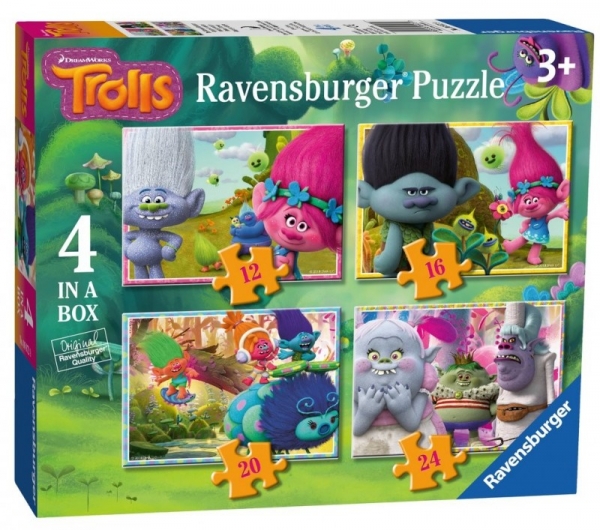 Puzzle 4w1 12/16/20/24 elementy - Trole, Przyjaciele na zawsze (069729)