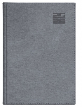 Kalendarz 2026 B6 dzienny Aluminium Standard SREBRNY