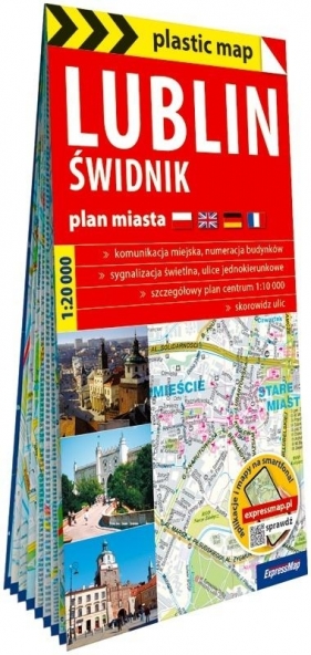 Lublin, Świdnik - plan miasta 1:20 000 laminowana - Opracowanie zbiorowe