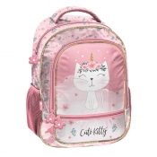 Plecak dwukomorowy szkolny - Cute Kitty