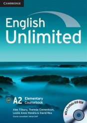 English Unlimited Elementary Coursebook with e-Portfolio DVD-ROM - Theresa Clementson