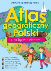 Atlas geograficzny Polski z naklejkami i plakatem