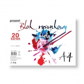 Blok rysunkowy biały A4/20k