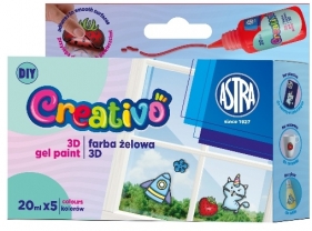 Farby do tworzenia naklejek żelowych, 5 kolorów