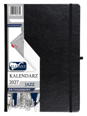 Kalendarz A4 tygodniowy Jazz - czarny