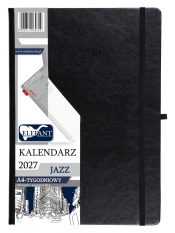 Kalendarz A4 tygodniowy Jazz - czarny