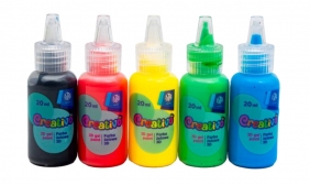 Farby do tworzenia naklejek żelowych, 5 kolorów