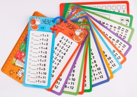 Karty edukacyjne – Dzielenie, 15 kart, 2 pisaki, Happy Color