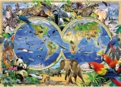 Puzzle XXL 300 Świat z dzikimi zwierzętami (131730)