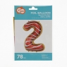 Balon foliowy Godan cyfra 2 ciasteczko 86 cm (BC-HCS2)