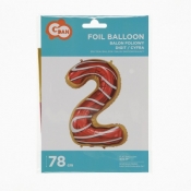 Balon foliowy Godan cyfra 2 ciasteczko 86 cm (BC-HCS2)