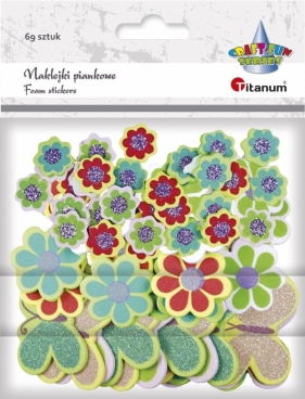 Naklejka (nalepka) Titanum Craft-fun kwiatki piankowe mix