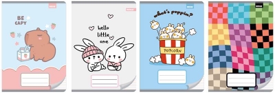 ZESZYT A5/16k. kolorowe trzy linie NO NAME (mix wzorów)