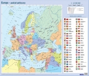 Mapa polityczna Europy - plansza edukacyjna na ścianę i biurko - Opracowanie zbiorowe