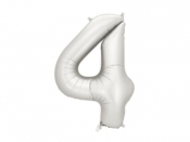 Balon foliowy cyfra 4 86cm srebrny