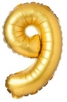 Balon foliowy matowy złoty 9 69cm
