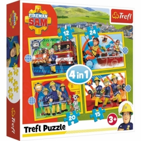 Puzzle 4w1: Pomocny Strażak Sam (34373)