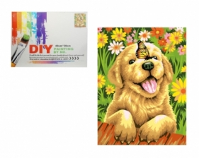 Malowanie po numerach Piesek z motylkiem