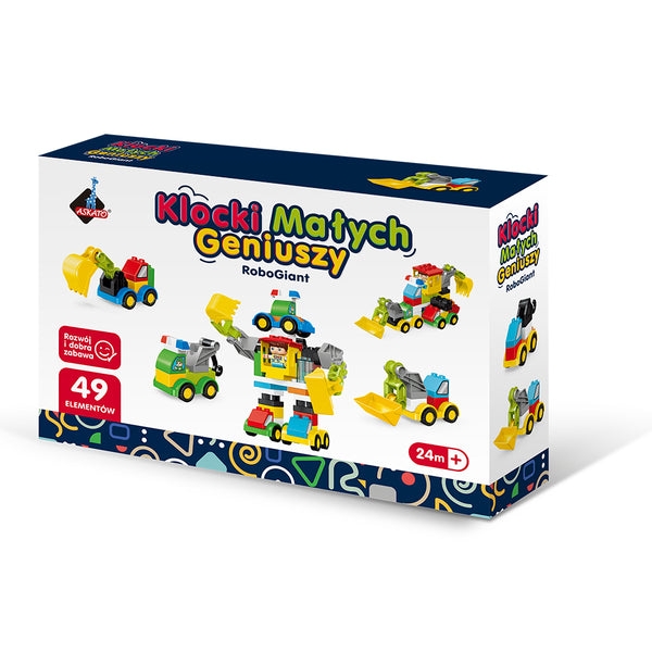 <img src='https://webimage.pl/pics/732/0/d5904109910732-5.png' style='height:440px' /> Klocki małych geniuszy - RoboGiant, 49 el.