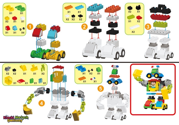 Klocki małych geniuszy - RoboGiant, 49 el.