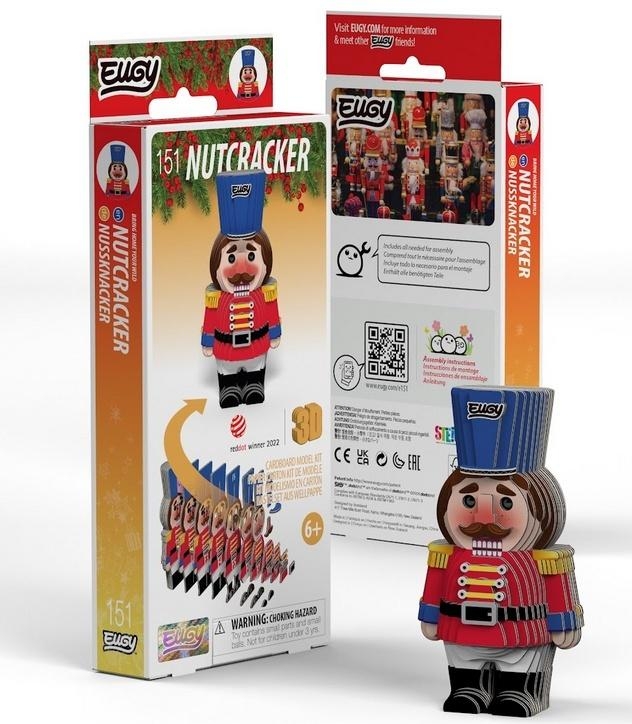 Świąteczny żołnierzyk Eugy. Eko Układanka 3D