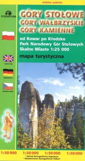 Mapa tur. Góry Stołowe, Wałbrzyskie, Kamienne - praca zbiorowa