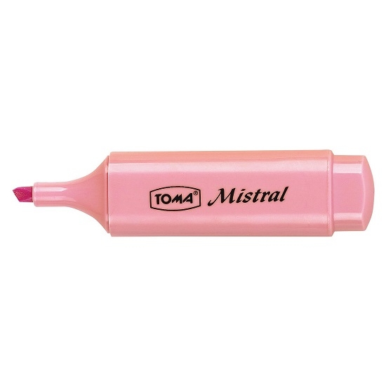 Zakreślacz TOMA Mistral TO-334 - pastelowy różowy (TO-334 7 4)