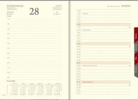 Kalendarz 2022 A5 Dzienny Cross z gumką czarny