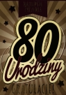 Karnet 80 Urodziny B6 mix wzorów GM